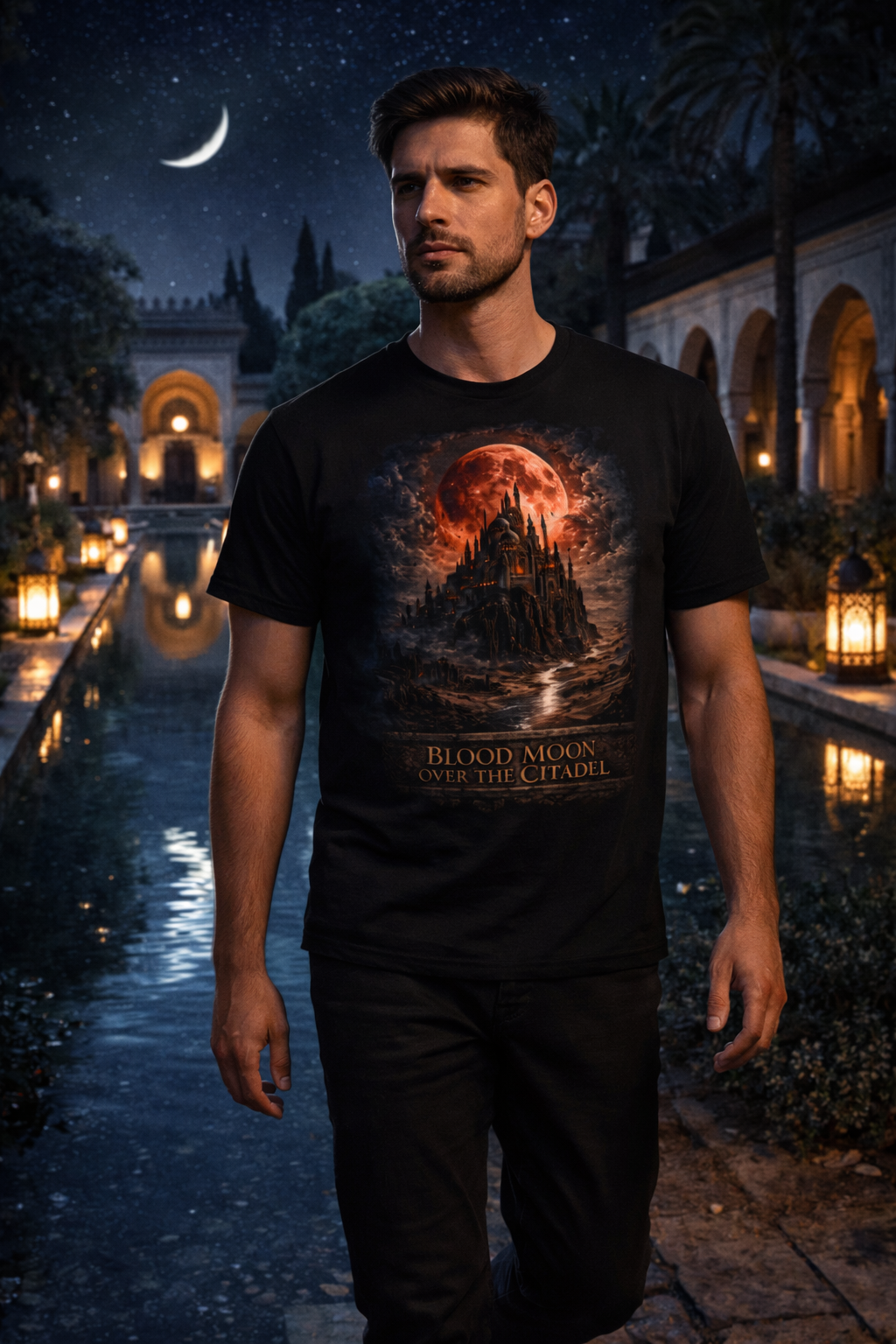 Blood Moon over the Citadel — male mockup
