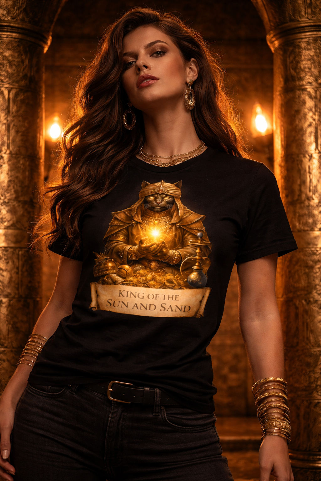 King of the Sun and Sand — Cat Sovereign — female mockup