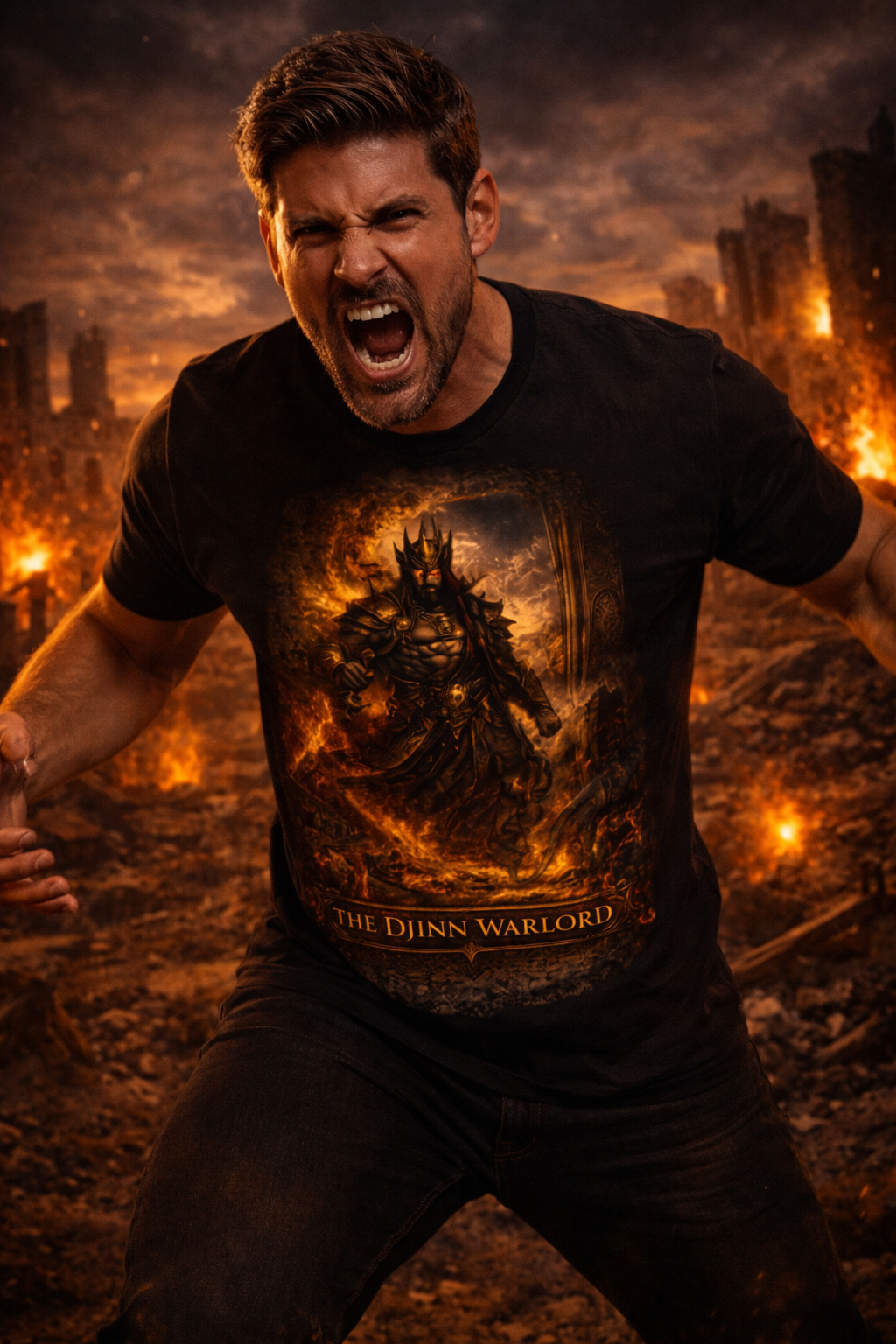 The Djinn Warlord — male mockup