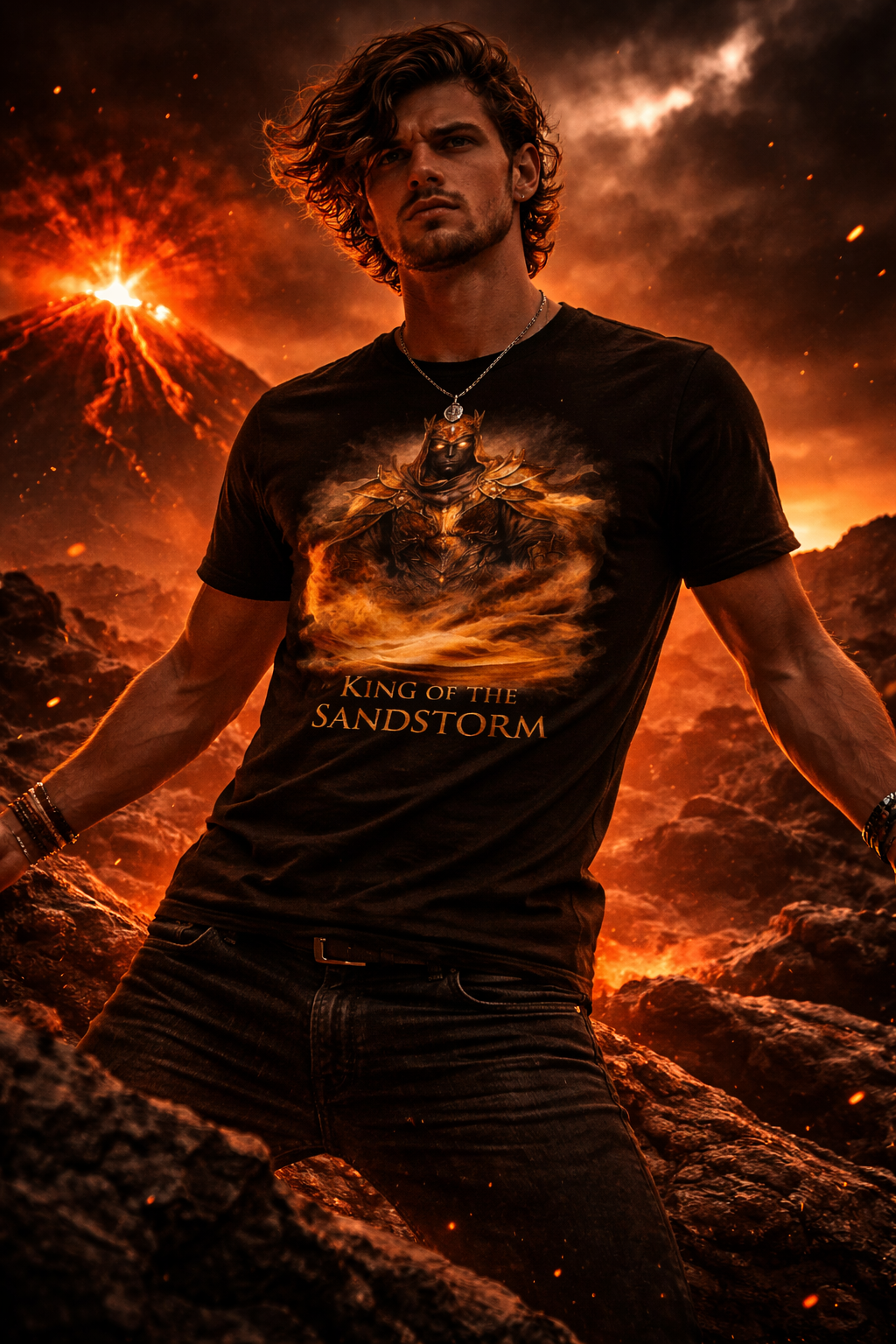 King of the Sandstorm — Dark Crown — male mockup