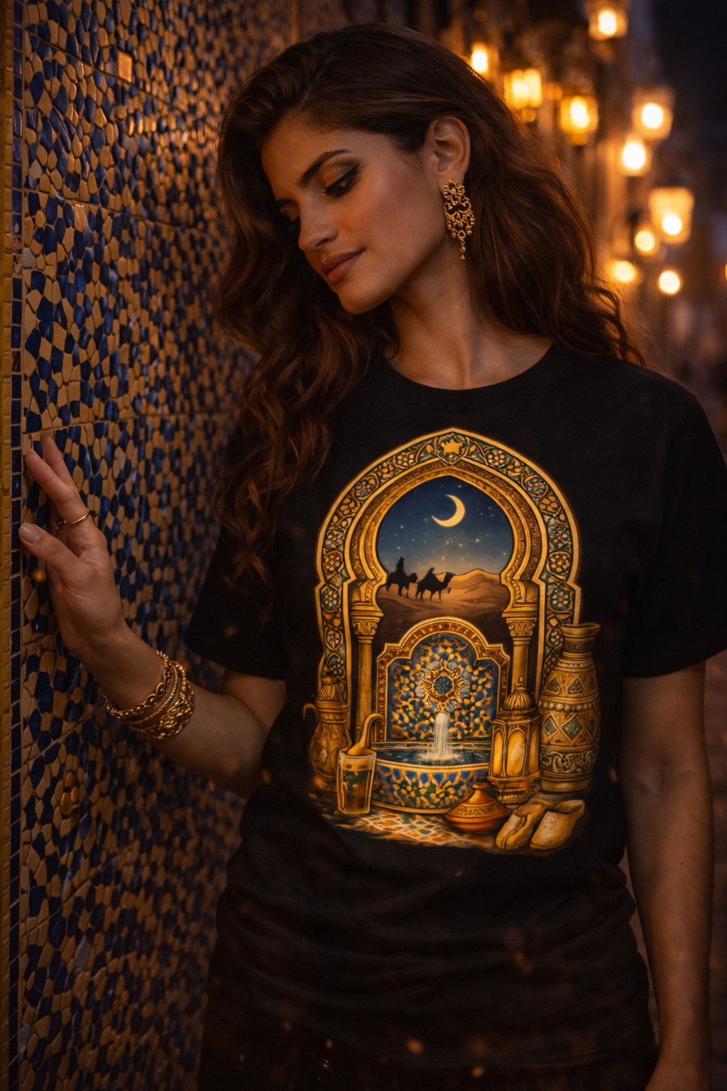 Moroccan Traditional Fountain — female mockup