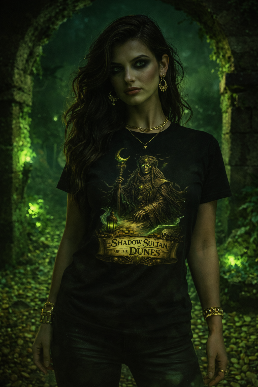 Shadow Sultan of the Dunes — female mockup