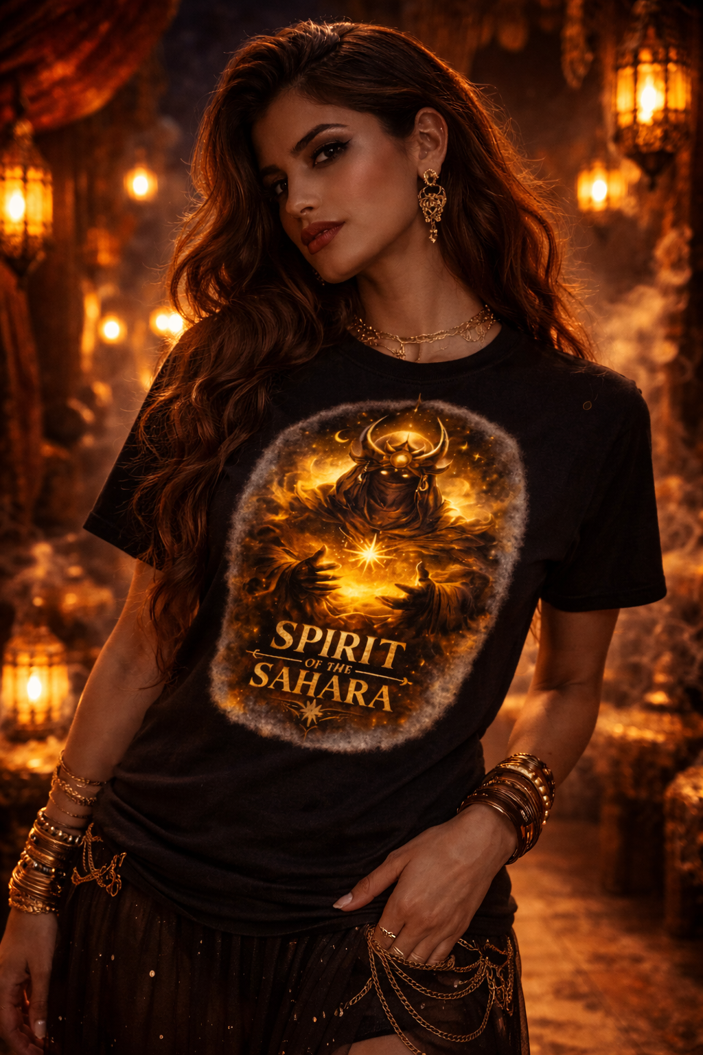 Spirit of the Sahara — Flame Guardian — female mockup