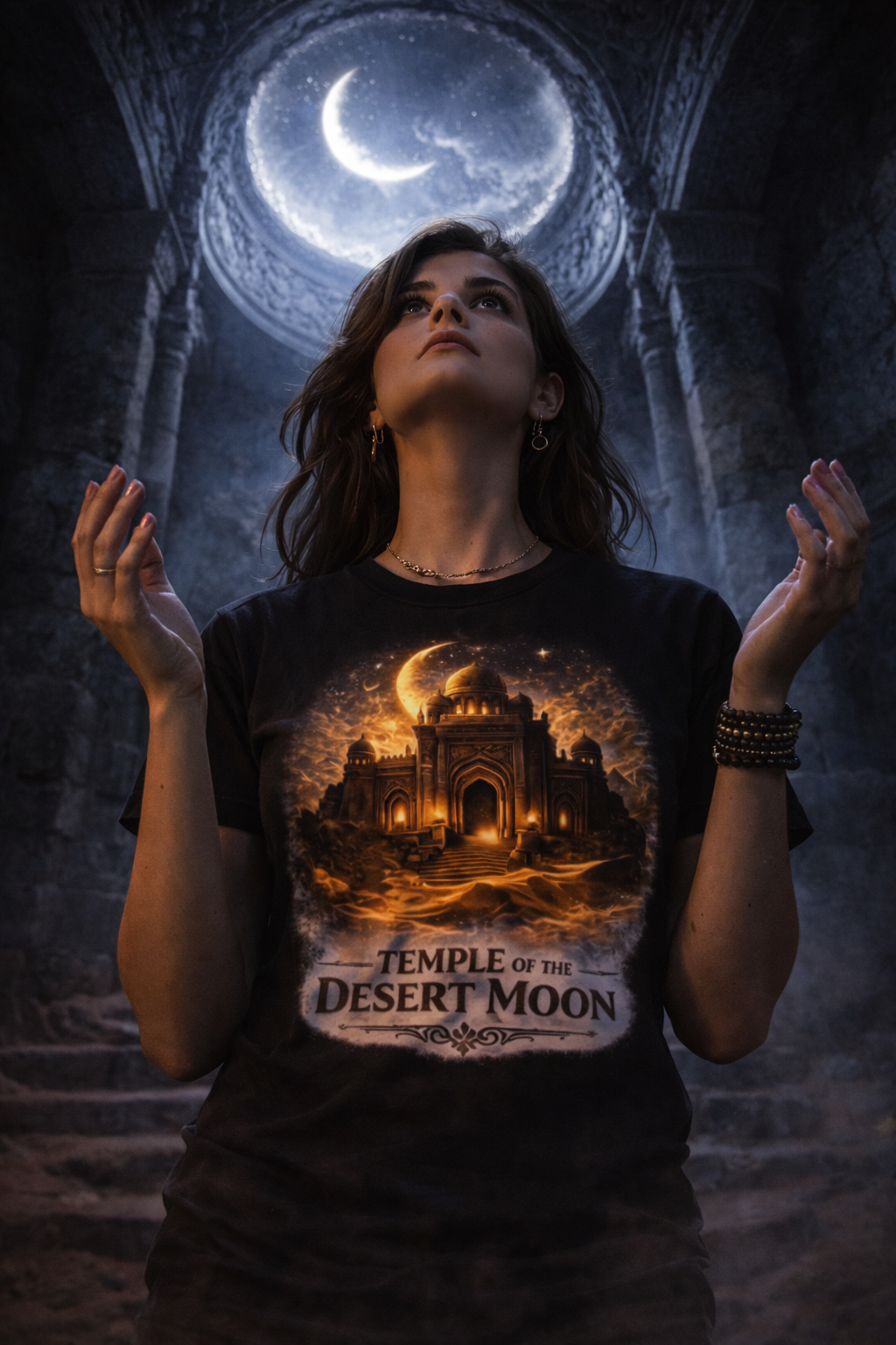 Temple of the Desert Moon — female mockup