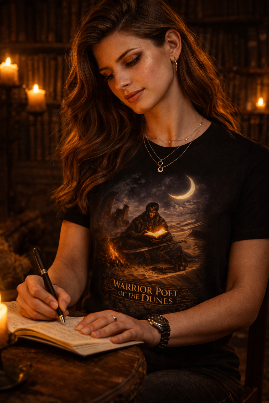 Warrior Poet of the Dunes — female mockup